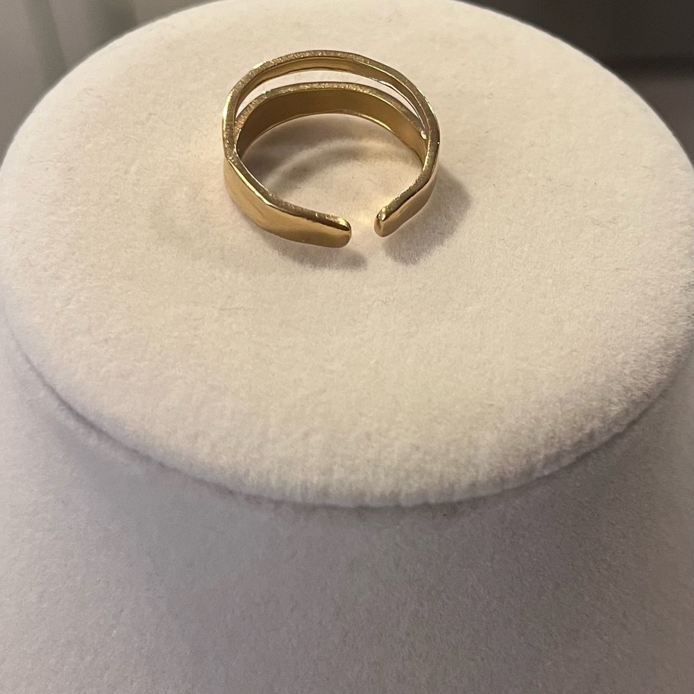 Stainless Steel Adjustable Open Spaced Ring. New - Picture 3 of 3